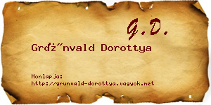 Grünvald Dorottya névjegykártya